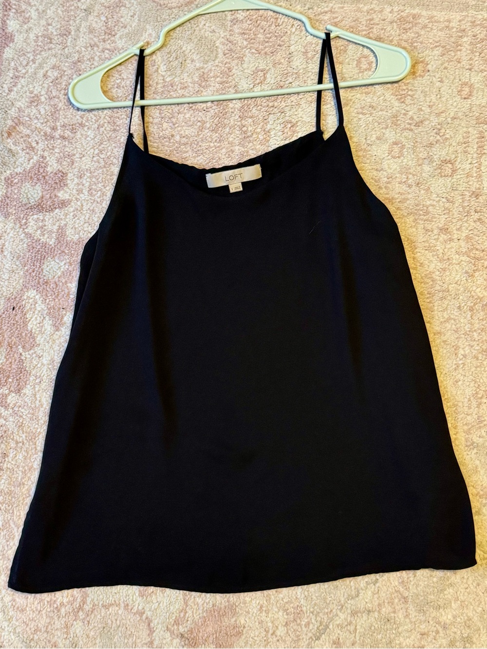 LOFT Black Spaghetti-Strap Camisole, Size Small